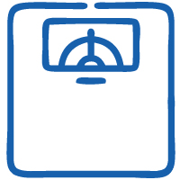 Weight icon for the Premier Cancer Alliance showing weight as a factor that increases cancer risk